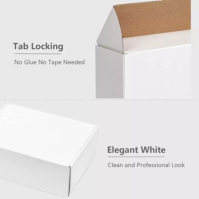 4X4X2 Inches 3 Ply White Flap Corrugated Packaging Box